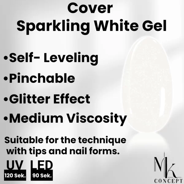 MK Concept Cover Sparkling White Gel - 30ml - Image 4