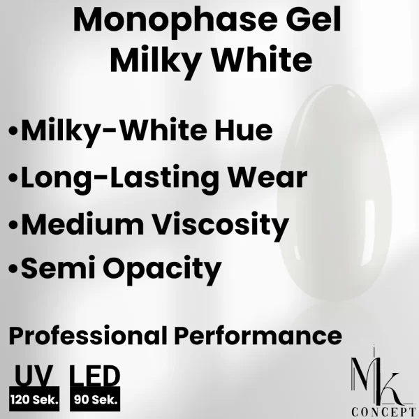 MK Concept Monophase Gel Milky White - 30ml - Image 4