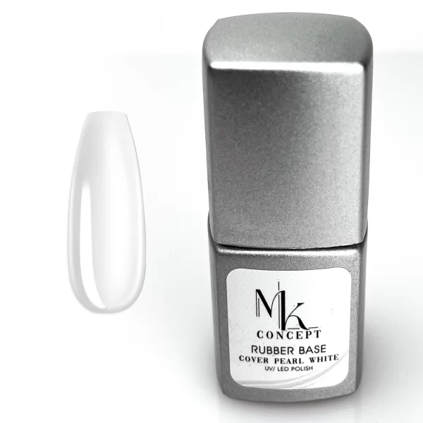 Applying Rubber Base Cover Pearl White for Smooth Nails